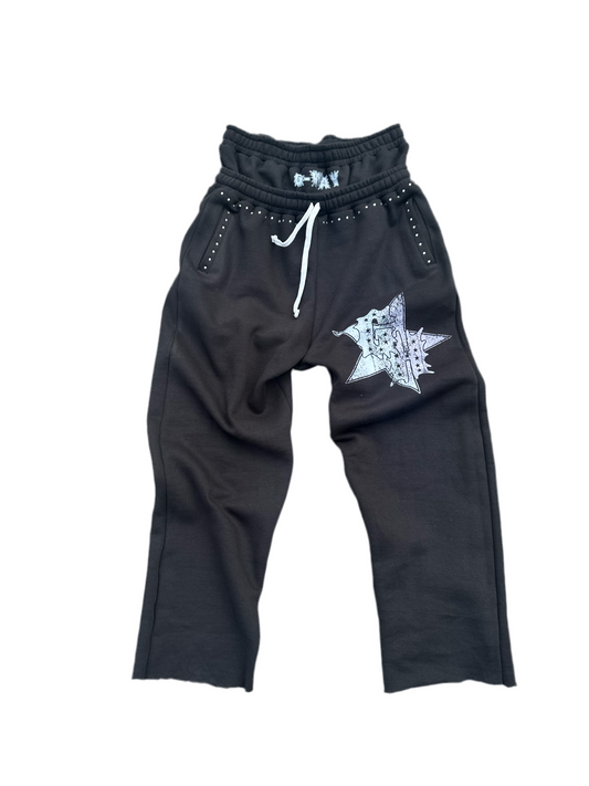 G-way double waisted sweats black