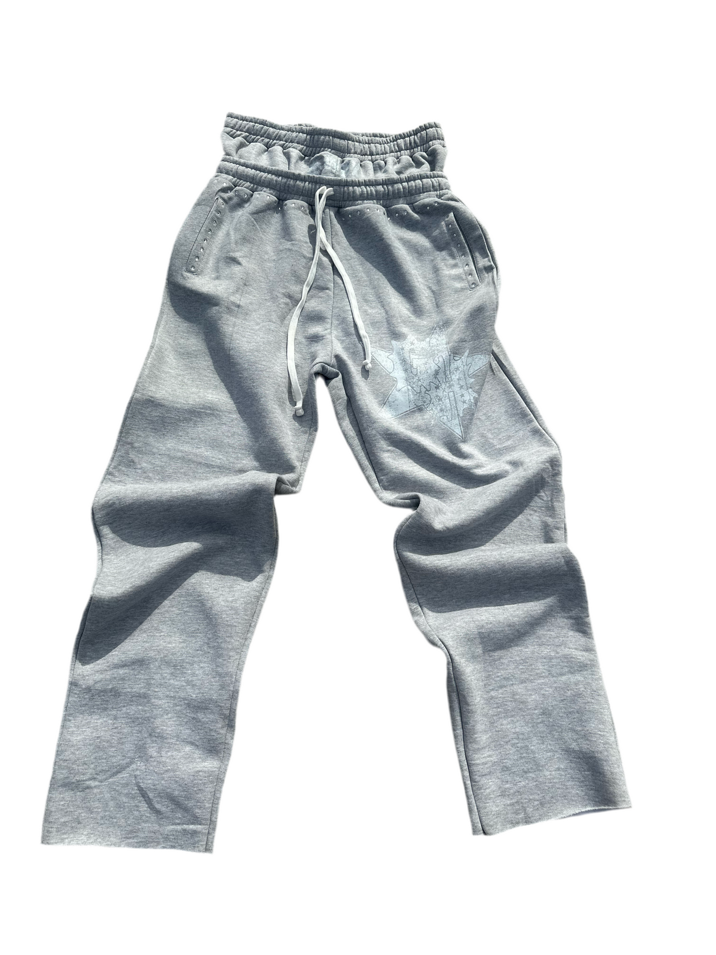 G-way double waisted sweats gray